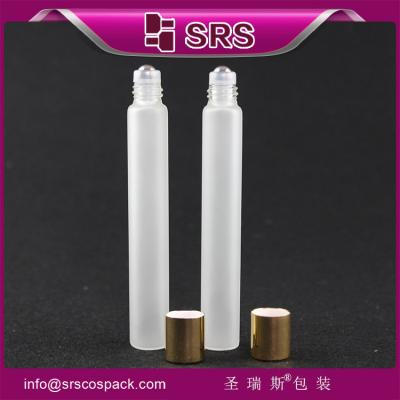 China 12 ml matte weiße Flaschenrolle mit Metallkugel und Aluminiumkappe, Körperlotion Verpackung zu verkaufen