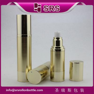 China China Fabrikherstellung A022 15ml 30ml 50ml goldene Luftlose Pumpenflasche zu verkaufen