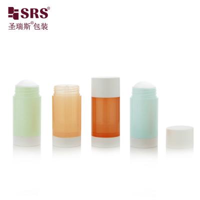 Chine Couleur ronde translucide rose bleu orange personnalisé PP PCR Remplissez depuis le bas Tournez vers le haut Deodorant Stick à vendre