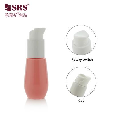 Cina 30 ml Cute Injection Color Custom Plastic Riciclata in forma di U Bottom Lotion Pump Bottiglia PET Rosa in vendita