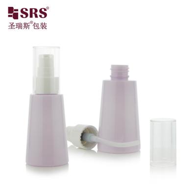 Cina 70ml Unica forma di cono Colore personalizzato Bottiglie di lozione in plastica Bottiglia di pompa in PET in vendita