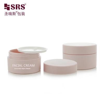 Cina 15g 80g Forma rotonda Plastica PET PCR Materiali riciclati Crema per il viso Cosmetici PET Jar in vendita