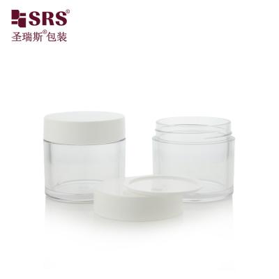 China 15g 30g 50g 70g 80g 100g Round Shape Custom Color Facial Cream Jars PET Jar With Plastic Lid for sale