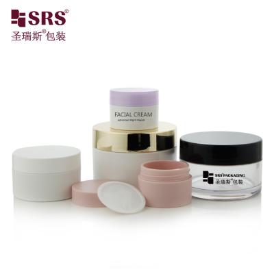 China 15g 30g 50g 70g 80g 100g Plastic Empty Skincare Cream Container PET Cosmetic Jars for sale