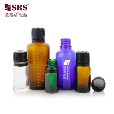 China 5 ml 10 ml 15 ml 20 ml 30 ml 50 ml 100 ml Botellas de vidrio vacío de Boston con tapa a prueba de niños en venta