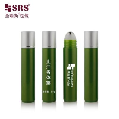 中国 PP PCR リサイクル可能な空き化粧品パッケージ プラスチック丸いロールボール 卸売 35ml ボトル 販売のため