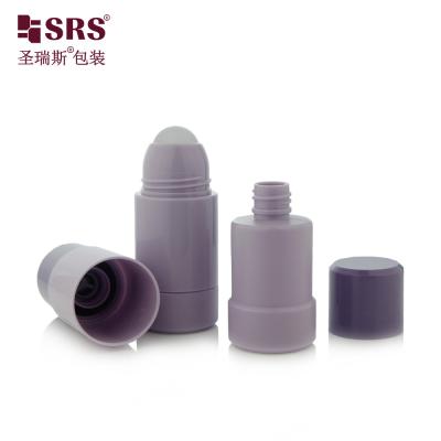 China Refillable Replaceable Injection Color Screw Cap Gel Deodorant Roller Ball Bottle for sale