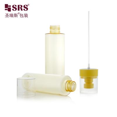 Chine 150 ml Injection Plastique à couleur semi-transparente PCR Matériau recyclé Pulvérisateur PET Bouteille cosmétique à vendre