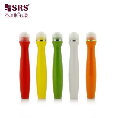 China PETG Empty Plastic Roll On Applicator Eye Serum Roller Bottle 15ml for sale