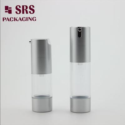 China TA021 15ML 30ML 50ML matte silver plastic lotion pump bottle on sale for sale