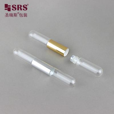 China SGB2-5ml+5ml Transparente dulce vacío Perfume Aceite esencial Roller Botella de bola de acero aplicador en venta