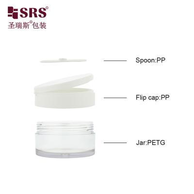 China PETG003 Empty White Injection Custom Color 100g 120g 150g 200g 250g Flip Cap Plastic Jar With Free Samples In Stock Color for sale