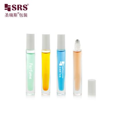 China Thick wall glass glass roller ball bottle 10ml empty perfumes roll on packaging applicator for sale