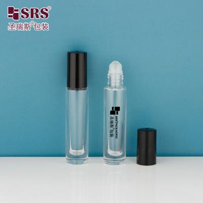 China GB1-5ML Mini Cute High End Bottom espesso transparente transparente Rolo em garrafa para óleo essencial perfumes aplicador redondo à venda