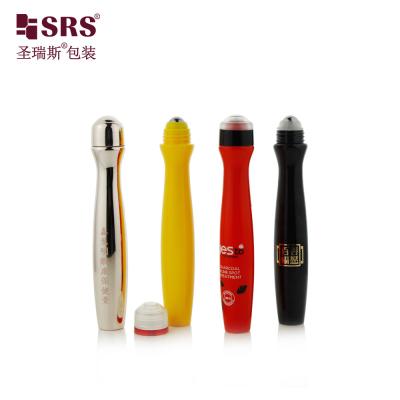 Cina SRS8447-15ML Iniezione e soffiatura Personalizzare il colore Gloss Waist Shape PETG Plastic Roll On Bottle in vendita