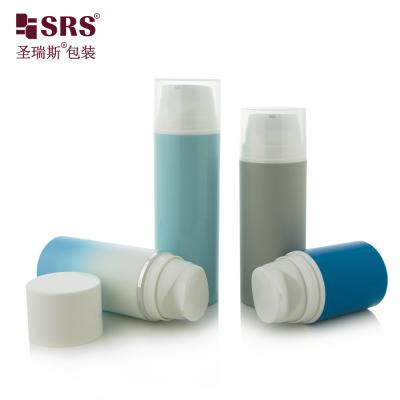 China PA601 30ml,50ml,80ml,100ml,120ml,150ml,200ml Vacío Snap On Estilo Vacío Inyección de pared única Base de color Loción bomba sin aire Botella de PCR de plástico PP en venta