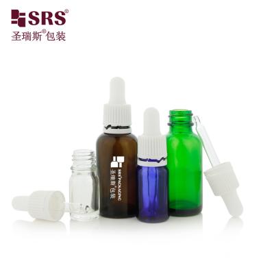 China D004 Unique Design TE Tamper Evident Plastic Dropper Lid 5ML 10ML 15ML 20ML 30ML 50ML 100ML Glass Bottle for sale