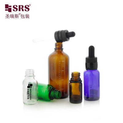 China D008 Garrafas de molde de vidro verde marrom Luxo e função para o seu cabelo Essence com tampas anti-alteração CRC à venda