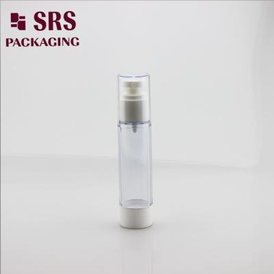 China A027 garrafa de plástico transparente essência cosmética bomba de soro garrafa sem ar à venda