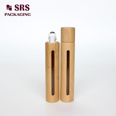 China 10ml luxury custom essential oil roller bottle empty bamboo eliquid bottle for sale