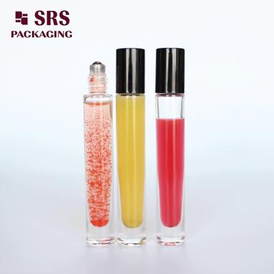 China 10 ml de frasco de vidro de parede espessa e transparente, de rolos, de esferas metálicas, de frasco de óleo de fragrância de luxo, vazio à venda