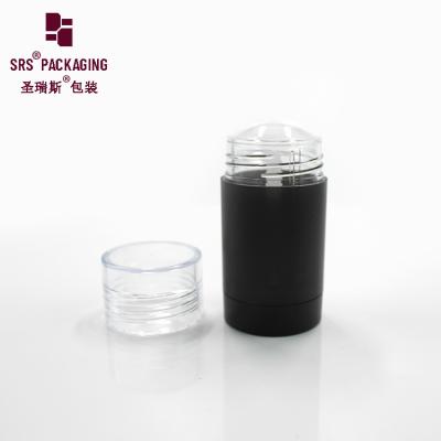 Chine récipient en tube en plastique blanc et noir brillant pour déodorant injectable à vendre