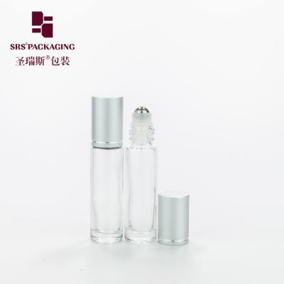 China 10ML 1/3 oz glass clear thick wall empty roller bottles essential oil for sale