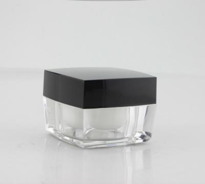 China 50g clear jar with black plastic lid skin care cream acrylic container for sale