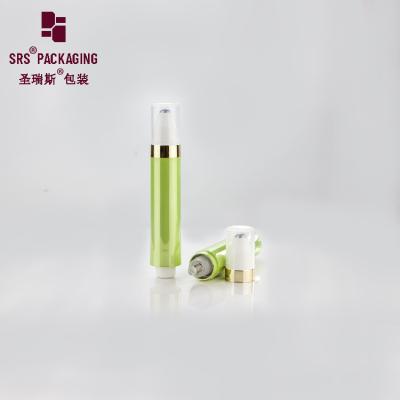 Cina Crema per gli occhi senza aria metallizzata verde lucida di plastica cosmetica 10 ml rotolo su bottiglia in vendita