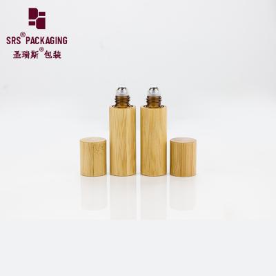 China 5ml mini organic natural essential oil empty glass bottle bamboo cap for sale