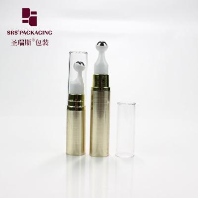 China Mini runden leeren Kunststoff-Rollkugel Hautpflege 5ml Luftlose Pumpe Flasche zu verkaufen