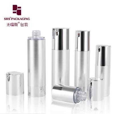 China 15 ml 30 ml 50 ml de cosmética personalizada de plata vacía botella de crema para ojos sin aire en venta