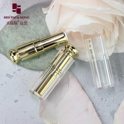 China bling vierkant speciale vorm cosmetisch plastic lege lippenstift buis paars Te koop