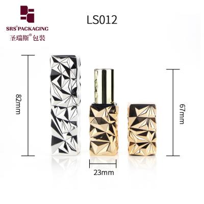 China Quadratische Form glänzendes Gold Luxus hochwertiger Lippenstift leerer Schlauch zu verkaufen