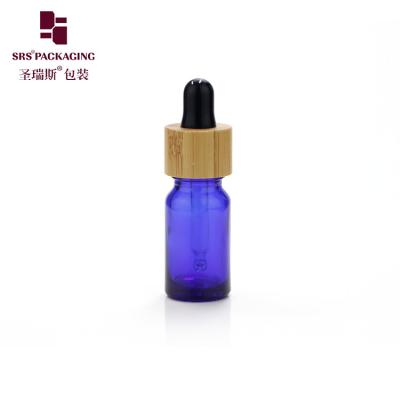 China mini sample size 5ml wholesale dropper bamboo wooden essential oil bottle for sale