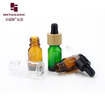 China Embalagem cosmética sem gotas de vazamento óleo essencial garrafa de vidro verde vazia à venda