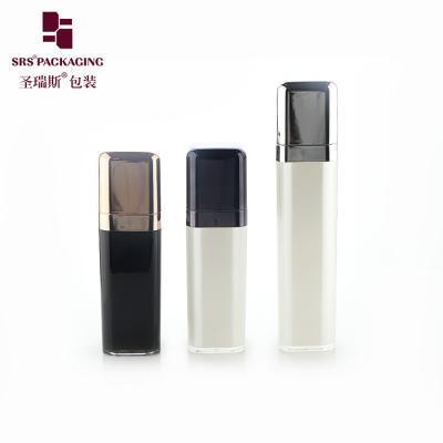 中国 15ml 30ml 50ml プラスチックの空のローション 皮膚ケア スクウェア 空気のないポンプボトル 販売のため