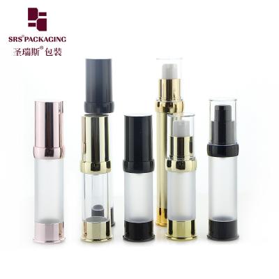 China Vacío Luxury Rosa Oro Color Tamaño de viaje Botella de bomba de suero cosmético sin aire 30 ml en venta