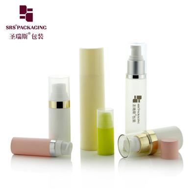 China 15 ml 30 ml 50 ml de cor personalizada plástico vazio PP PCR garrafa de bomba sem ar à venda