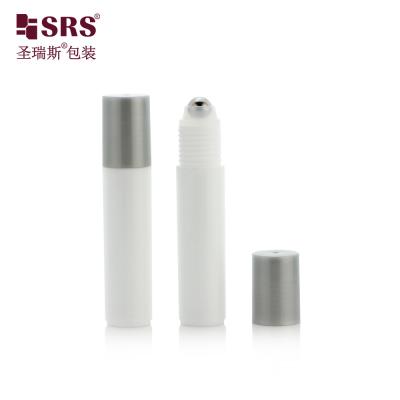 China 1/3 OZ Stock White Color Plastic PP Anti-Itch Liquid Roller Ball Bottle 10ml for sale