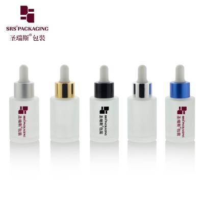 China 1oz Empty Perfume Fragrance Glass Pink Blue Green Purple Custom Color Essential Oil Dropper Bottle 30ml for sale