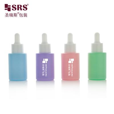 China Farbe Eingefrorenes Leeres Hautpflege-Serum Flachglas Tropffflasche 30ml zu verkaufen