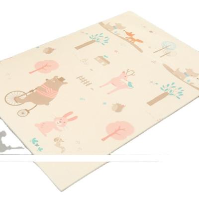 China Toy Wholesale 200*180cm Educational Cotton Baby Mat Kids Floor Play Carpet Thick Crawling Folding Mats for sale