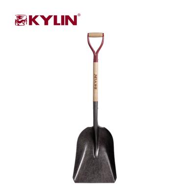 China CLOSED HANDLE SAND WOOD SCOOP garden shovel ASH STEEL SHOVEL for sale