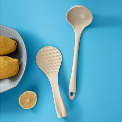 China Viable Non Stick Spoon Set Non Stick Spoon Wheat Fiber Wheat Spoon Shovel Food Grade Food Grade for sale