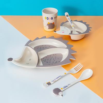 China Wholesale Kids Cutlery Set Sustainable Cutlery Set Small Hedgehog Personality Bowl Children Cutlery for sale