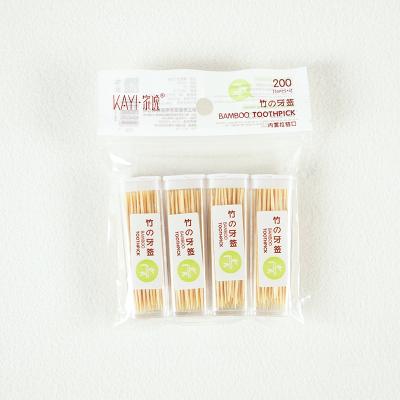 China Wholesale Disposable Natural Bamboo Toothpick Factory Portable Toothpick Set for sale