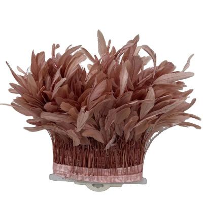 China Garment Accessories and Decoration Chicken Tail Hair Torn Feather Dyed Trims Factory Customized for sale