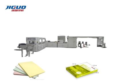 Cina Alta precisione automatica completa di JIGUO ZWJ-1100 quattro bobine Sheeter e catena d'imballaggio taglio di carta di A4 e macchina imballatrice in vendita