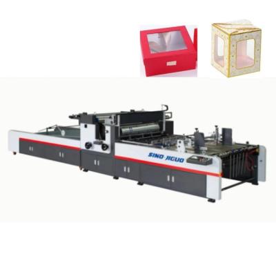 China Carton Box Window Patching Machine E-Flute 100×100mm Automatic Folder Gluer for sale